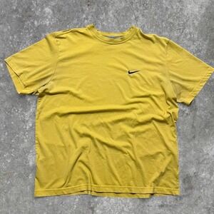 Yellow Nike T-shirt with embroidered swoosh